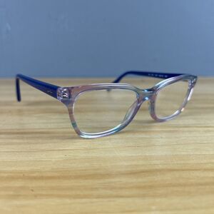 Ray Ban Jr RB1591 3807 Kids Clear Blue Rectangle Eyeglasses 48-16 130